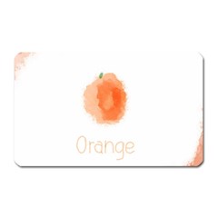 Orange Fruit Watercolor Painted Magnet (rectangular) by Mariart