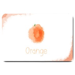 Orange Fruit Watercolor Painted Large Doormat  by Mariart