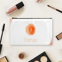 Orange Fruit Watercolor Painted Cosmetic Bag (medium) by Mariart