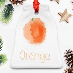 Orange Fruit Watercolor Painted Ornament (bell) by Mariart