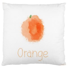 Orange Fruit Watercolor Painted Large Cushion Case (two Sides) by Mariart