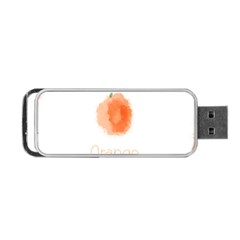 Orange Fruit Watercolor Painted Portable Usb Flash (one Side) by Mariart