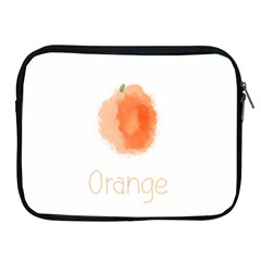 Orange Fruit Watercolor Painted Apple Ipad 2/3/4 Zipper Cases by Mariart