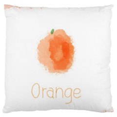 Orange Fruit Watercolor Painted Standard Flano Cushion Case (one Side) by Mariart