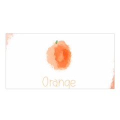 Orange Fruit Watercolor Painted Satin Shawl by Mariart