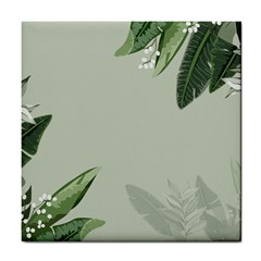 Banana Pattern Plant Tile Coaster by Mariart