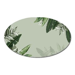 Banana Pattern Plant Oval Magnet by Mariart