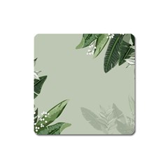 Banana Pattern Plant Square Magnet by Mariart