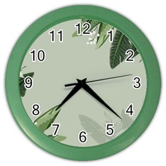 Banana Pattern Plant Color Wall Clock by Mariart