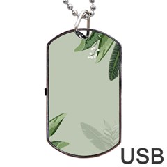 Banana Pattern Plant Dog Tag Usb Flash (two Sides) by Mariart