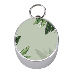 Banana Pattern Plant Mini Silver Compasses by Mariart