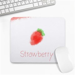 Strawbery Fruit Watercolor Painted Large Mousepads by Mariart