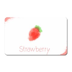 Strawbery Fruit Watercolor Painted Magnet (rectangular) by Mariart