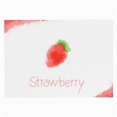 Strawbery Fruit Watercolor Painted Large Glasses Cloth (2 Sides) by Mariart