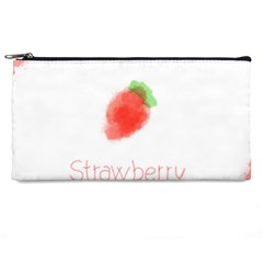 Strawbery Fruit Watercolor Painted Pencil Case