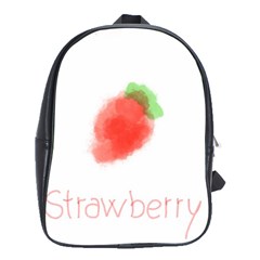 Strawbery Fruit Watercolor Painted School Bag (large) by Mariart