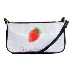 Strawbery Fruit Watercolor Painted Shoulder Clutch Bag by Mariart