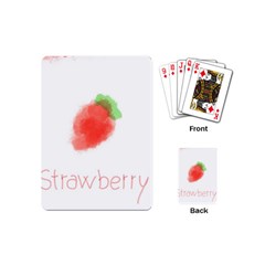 Strawbery Fruit Watercolor Painted Playing Cards Single Design (mini) by Mariart