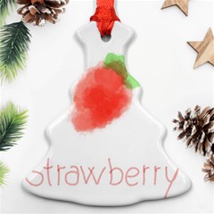 Strawbery Fruit Watercolor Painted Ornament (christmas Tree)  by Mariart