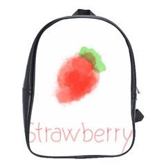 Strawbery Fruit Watercolor Painted School Bag (xl) by Mariart