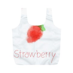 Strawbery Fruit Watercolor Painted Full Print Recycle Bag (m) by Mariart