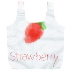 Strawbery Fruit Watercolor Painted Full Print Recycle Bag (xxl) by Mariart