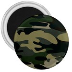 Green Military Camouflage Pattern 3  Magnets Front