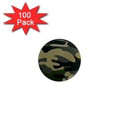 Green Military Camouflage Pattern 1  Mini Magnets (100 Pack)  by fashionpod