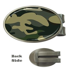 Green Military Camouflage Pattern Money Clips (oval)  by fashionpod