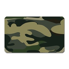 Green Military Camouflage Pattern Magnet (rectangular) by fashionpod