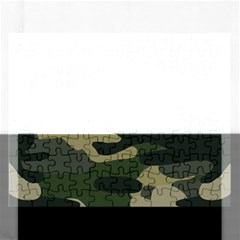 Green Military Camouflage Pattern Rectangular Jigsaw Puzzl