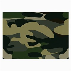 Green Military Camouflage Pattern Large Glasses Cloth