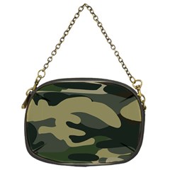 Green Military Camouflage Pattern Chain Purse (one Side) by fashionpod