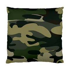 Green Military Camouflage Pattern Standard Cushion Case (one Side) by fashionpod