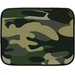 Green Military Camouflage Pattern Double Sided Fleece Blanket (mini)  by fashionpod