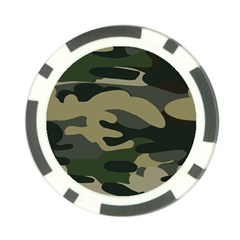 Green Military Camouflage Pattern Poker Chip Card Guard (10 Pack)