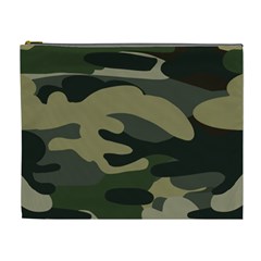 Green Military Camouflage Pattern Cosmetic Bag (xl)