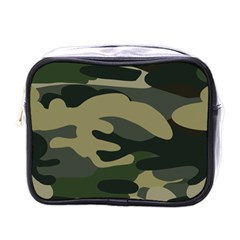 Green Military Camouflage Pattern Mini Toiletries Bag (one Side) by fashionpod