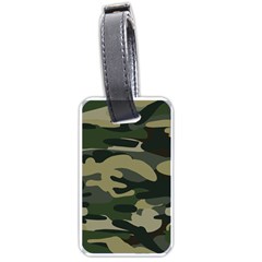 Green Military Camouflage Pattern Luggage Tag (one Side) by fashionpod