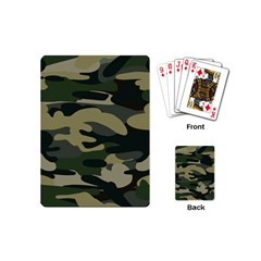 Green Military Camouflage Pattern Playing Cards Single Design (mini)