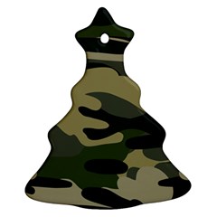 Green Military Camouflage Pattern Ornament (christmas Tree) 