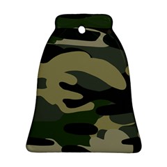 Green Military Camouflage Pattern Ornament (bell) by fashionpod