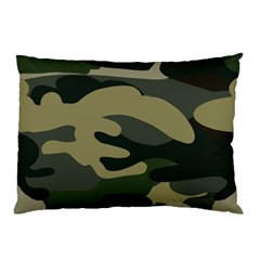 Green Military Camouflage Pattern Pillow Case (two Sides) by fashionpod