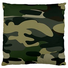 Green Military Camouflage Pattern Large Cushion Case (one Side)