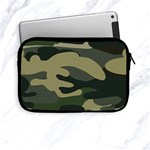 Green Military Camouflage Pattern Apple iPad Mini Zipper Cases Front