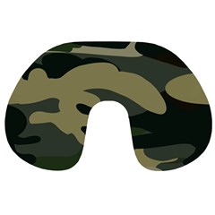 Green Military Camouflage Pattern Travel Neck Pillow