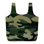 Green Military Camouflage Pattern Full Print Recycle Bag (L) Front