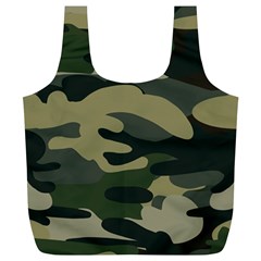 Green Military Camouflage Pattern Full Print Recycle Bag (xl) by fashionpod