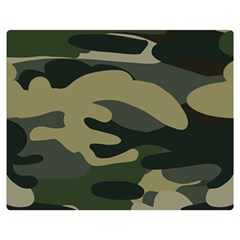 Green Military Camouflage Pattern Double Sided Flano Blanket (medium)  by fashionpod