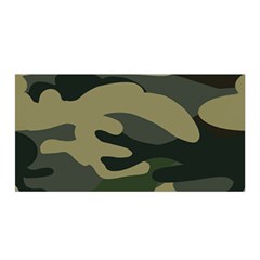 Green Military Camouflage Pattern Satin Wrap by fashionpod